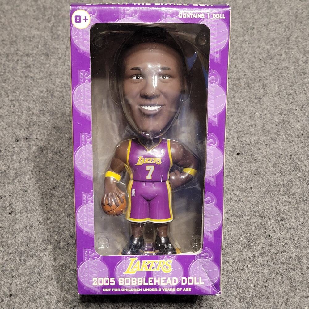 Vintage LA Lakers Bobblehead Lamar Odom #7 2005 Upper Deck Carls Jr Throwback